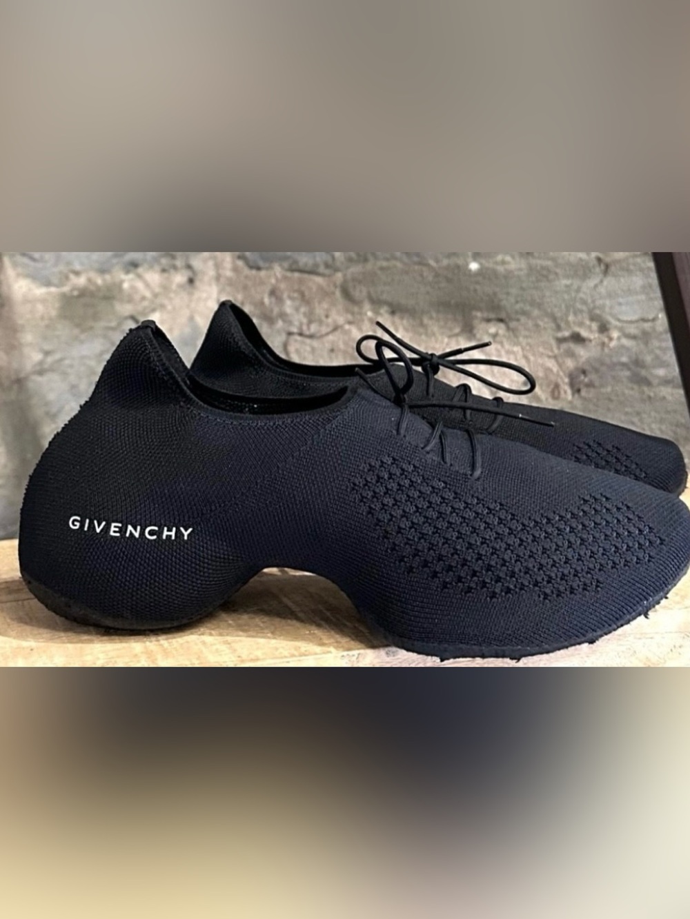 Givenchy Black Knit Athletic Shoes
